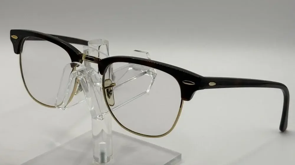 Ray-Ban RB3016 Clubmaster 990/7Q 49-21-140 Havana Gold Eyeglasses Frame Italy